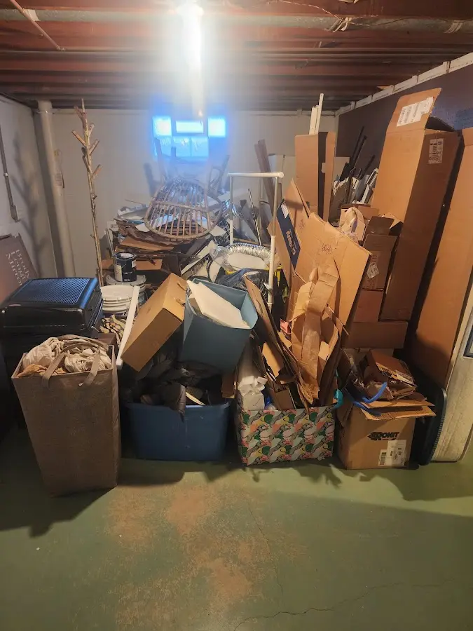 Roll-off dumpster container at job site for Yard Waste Dumpster Rental in South Gate Ridge